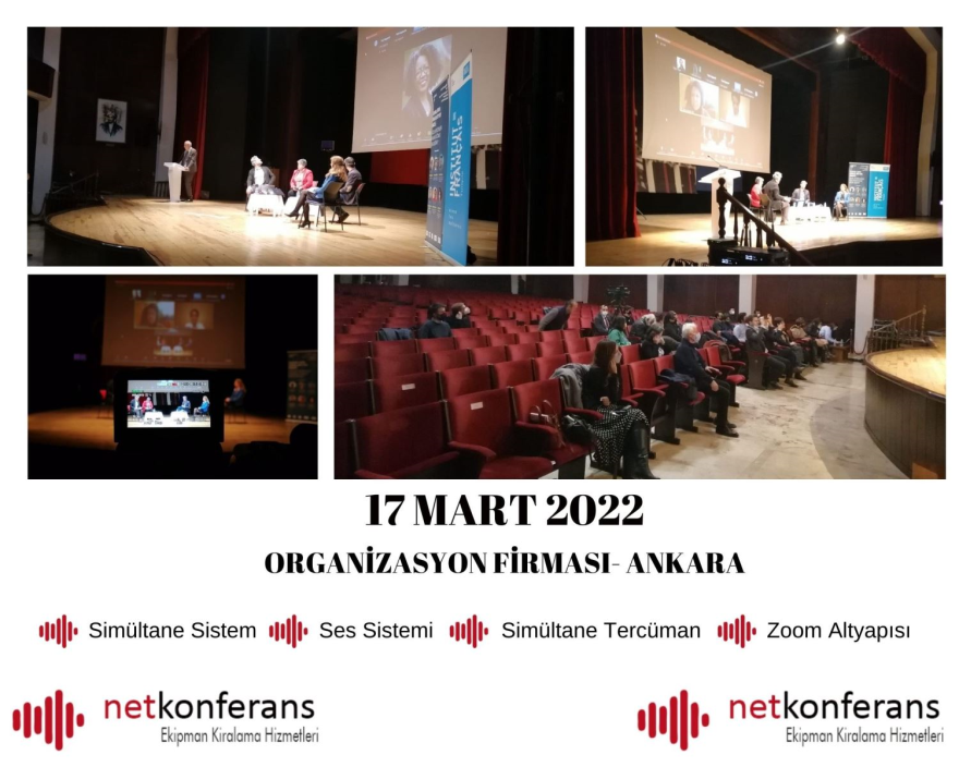 17 Mart 2022 tarihinde Ankara'da düzenlenen organizasyonda simültane sistem, ses sistemi, zoom altyapısı ve simültane tercüman hizmeti sağlıyoruz.