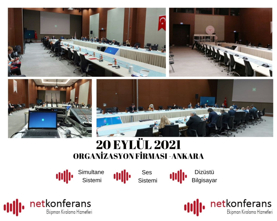 Organizasyon Firması’nın 20 Eylül 2021 tarihinde Ankara’da düzenlemiş olduğu organizasyonda Simultane Sistem, Ses Sistemi ve Dizüstü Bilgisayar  hizmeti sağladık.