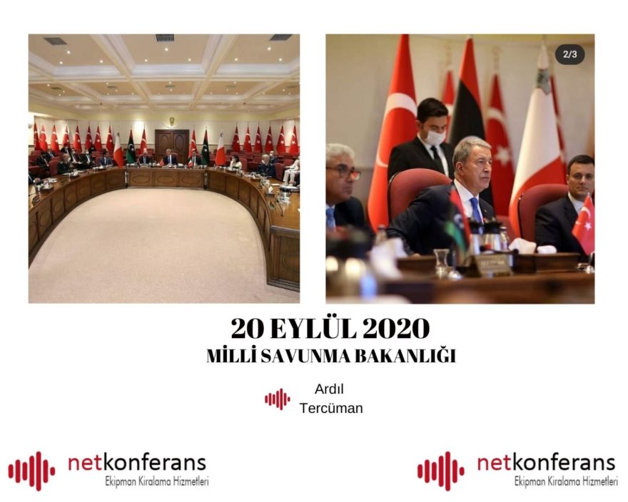 Milli Savunma Bakanlığı’nın 20 Eylül 2020 tarihinde  Ankara da   düzenlemiş olduğu organizasyonda Türkçe<>İngilizce dil çiftinde Ardıl tercüme hizmeti sağladık.