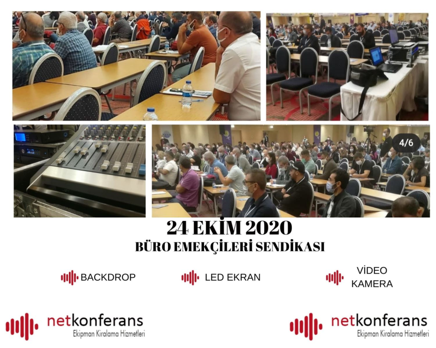 Büro Emekçileri Sendikası’nın 24 Ekim 2020 tarihinde  Ankara’da düzenlemiş olduğu organizasyonda Led Ekran, Backdrop, Kamere ve Fotoğraf hizmeti sağladık.