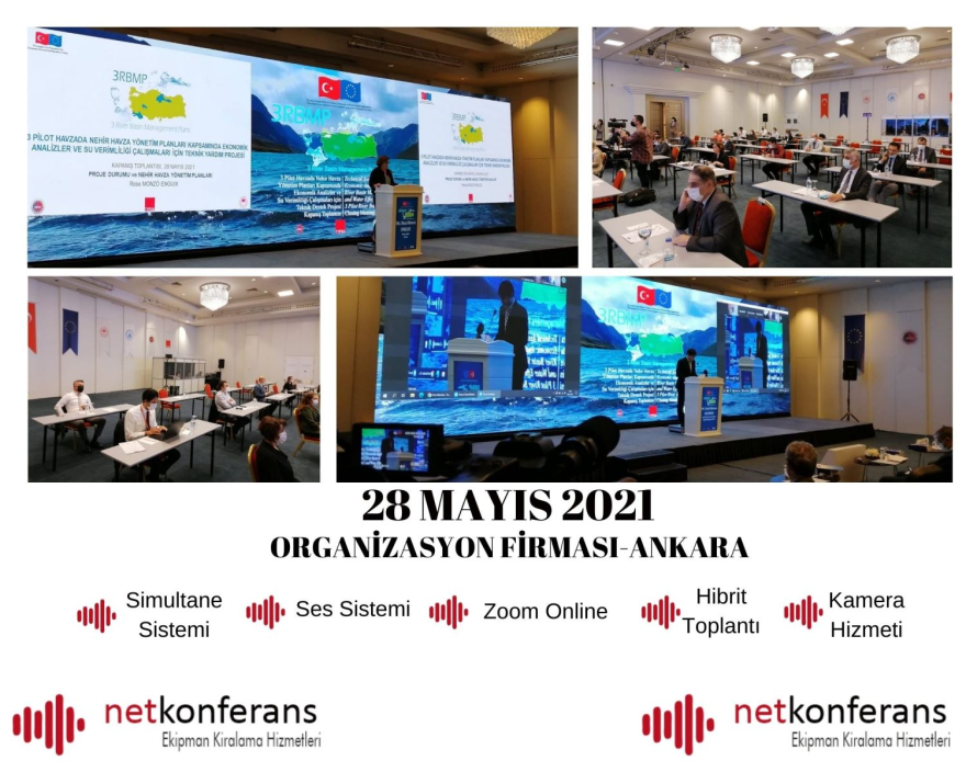 Organizasyon Firması’nın 28 Mayıs 2021 tarihinde  Ankara’da düzenlemiş olduğu organizasyonda  Simultane Sistem, Ses Sistemi, Hibrit Toplantı, Zoom Online ve Kamere  hizmeti sağladık.