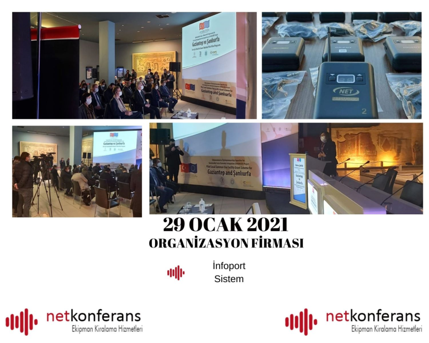 Organizasyon Firması’nın 29 Ocak 2021 tarihinde Gaziantep’te düzenlemiş olduğu etkinlik için infoport hizmeti sağladık.