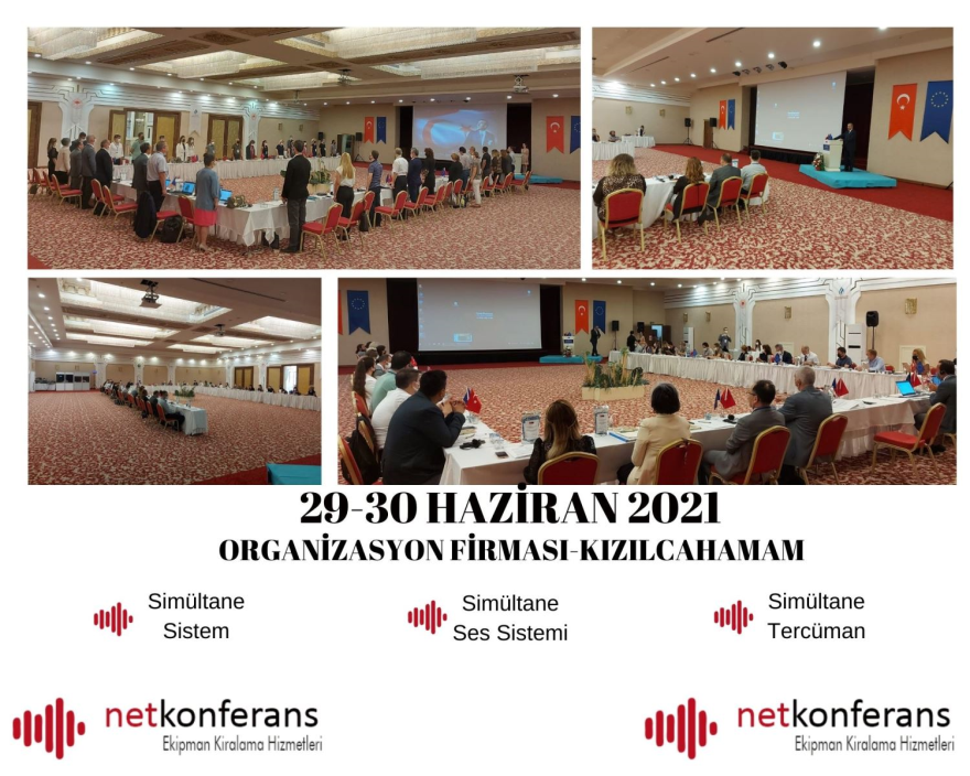 Organizasyon Firma’nın 29-30 Haziran 2021 tarihinde  Kızılcahamam’da düzenlemiş olduğu organizasyonda Simultane Sistem, Ses Sistemi , Türkçe<>İngilizce dil çiftinde simültane hizmeti sağladık.