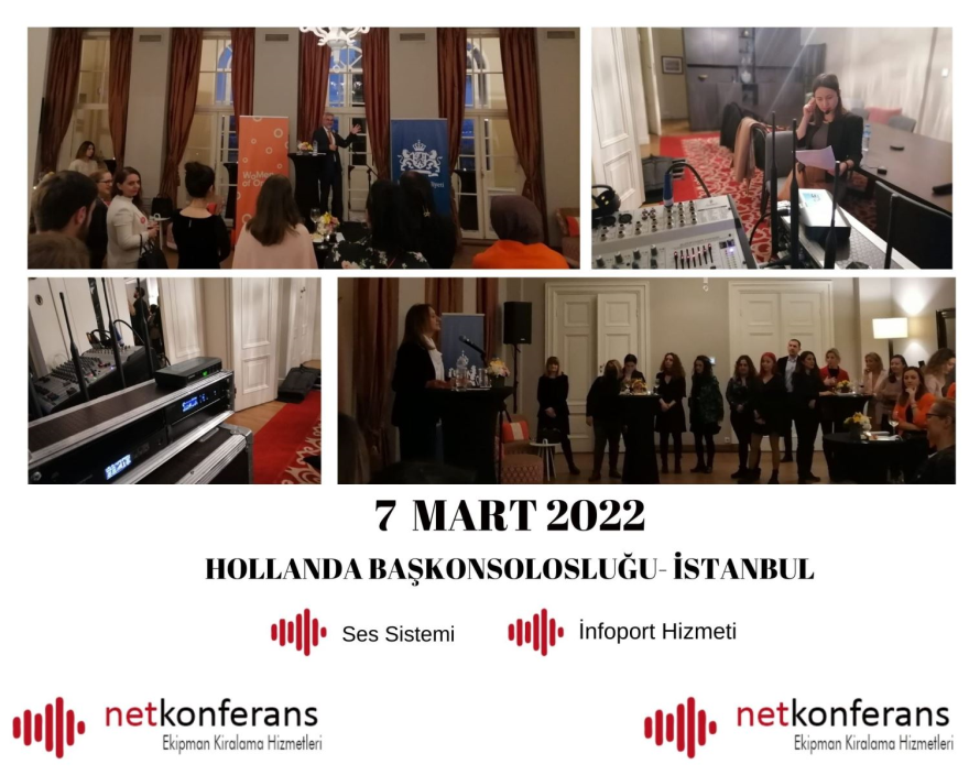 7 Mart 2022 tarihinde İstanbul'da düzenlenen organizasyonda infoport ve ses sistemi hizmeti sağlıyoruz.