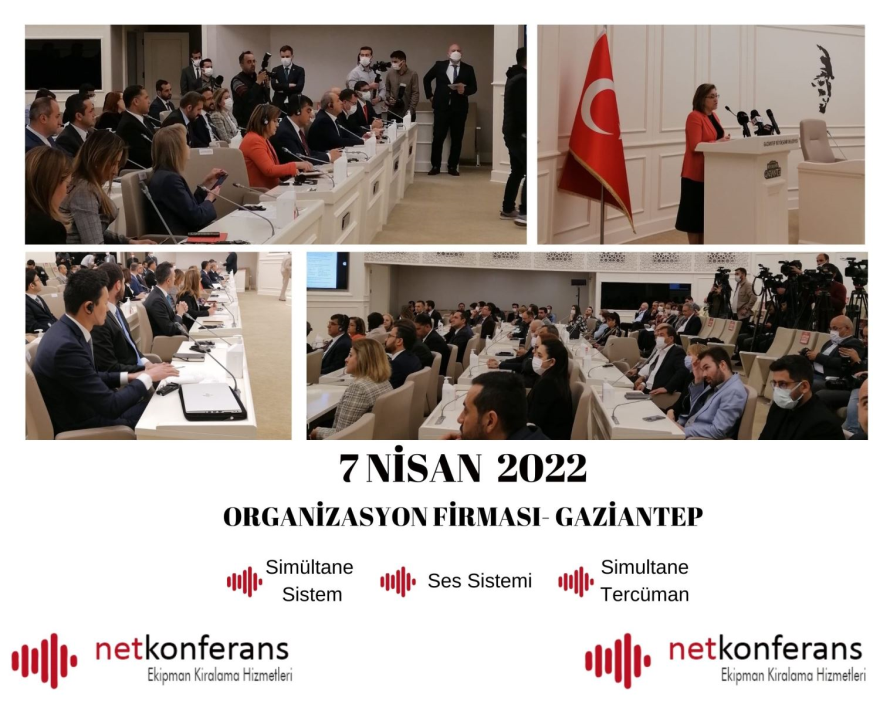 7 Nisan 2022 tarihinde Gaziantep'te düzenlenen organizasyonda simültane sistem, ses sistemi ve simültane tercüman hizmeti sağlıyoruz.